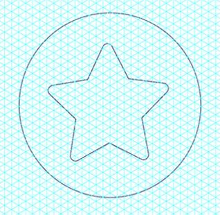 Pictograma de una estrella dentro de un circulo